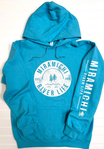 MRL Circle Logo Unisex Hoodie - AQUA BLUE